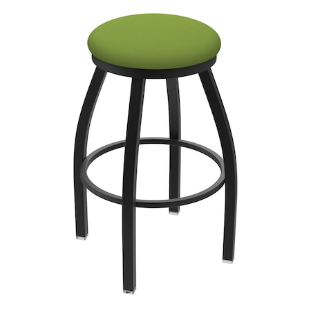 Holland Bar Stool Co 36" Swivel X-Tall Bar Stool, Black Wrinkle, Canter Kiwi Green Seat 80236BW009